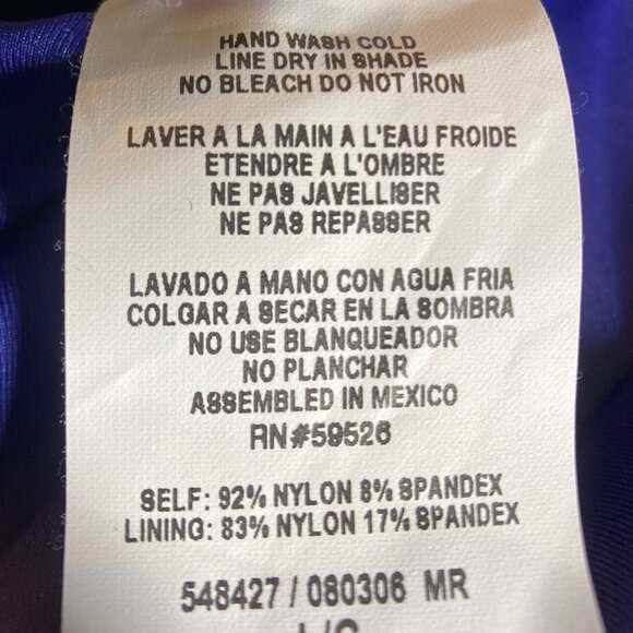 NWT Becca Adela Pant Women's Large Blue Ribbed Bikini Bottom, size Large - Picture 5 of 8